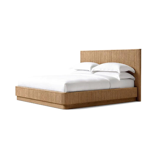 The Auden Bed — Fluted Oak
