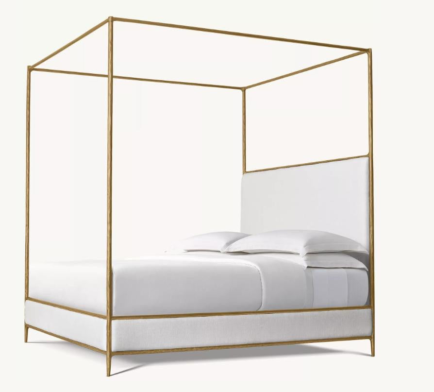 The Delaney Brass Bed — Ivory