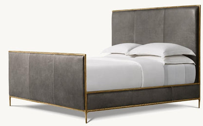 The Delaney Brass Bed — Graphite