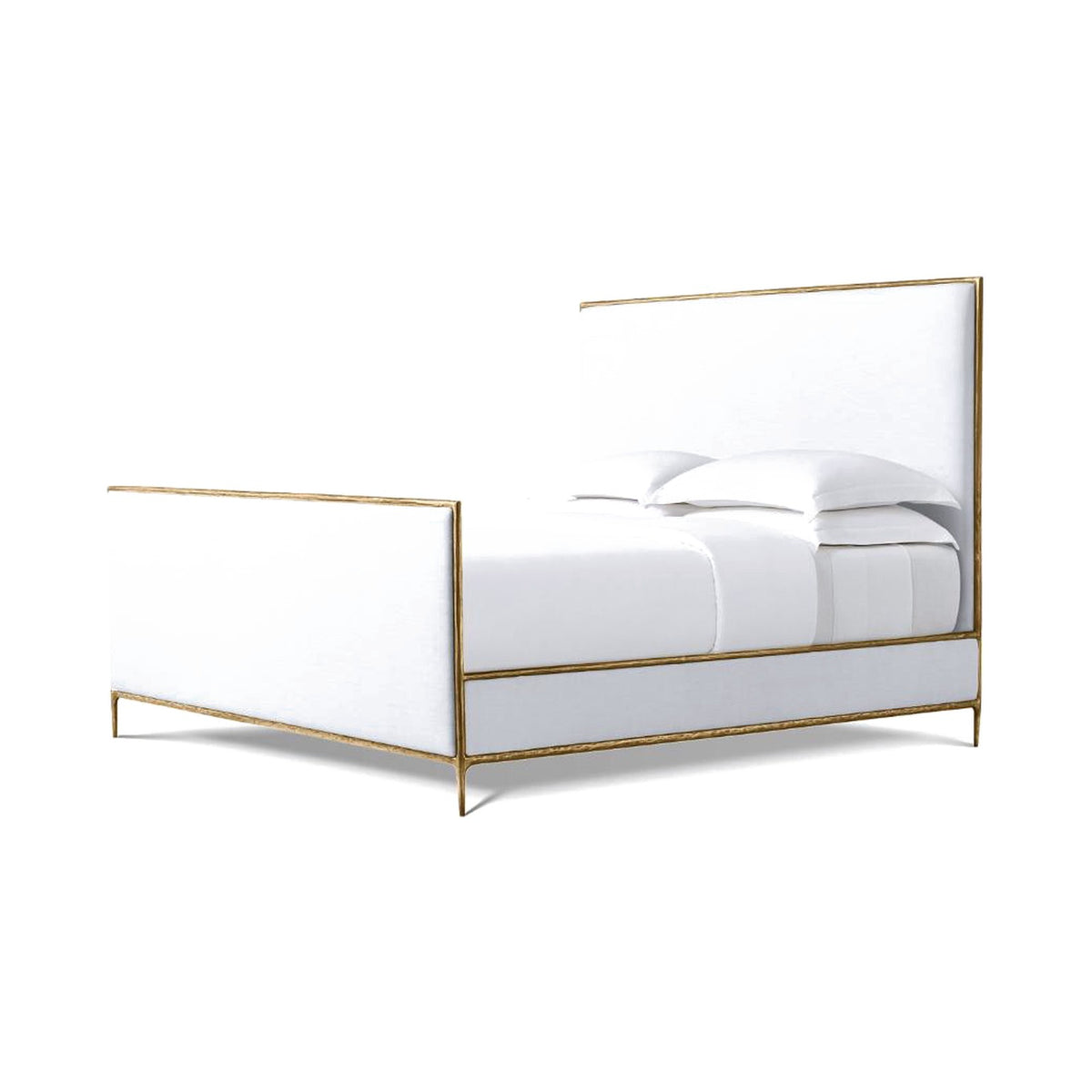 The Delaney Brass Bed — Ivory