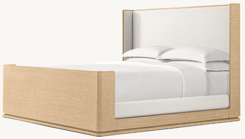 The Foster Shelter Bed — Ivory Upholstered