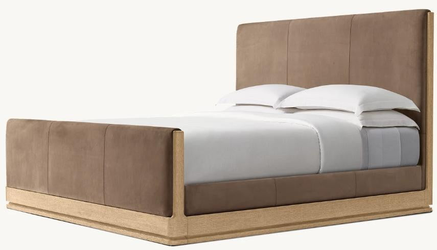 The Foster Shelter Bed — Taupe Upholstered