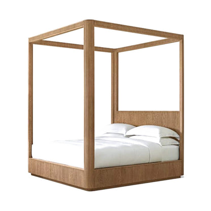 The Grafton Canopy Bed — Oak Panel